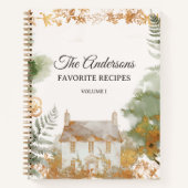 Personalized Vintage Family Recipe Book Notizblock (Vorderseite)