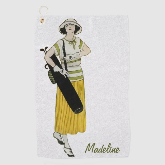 Personalized Vintage Fashion Golf Towel Golfhandtuch (Vorderseite)