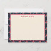 Personalized Vintage Floral Note Card Mitteilungskarte (Vorderseite)