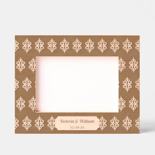 Personalized Vintage Lace Picture Frame  Geätzte Rahmen (Vorderseite)