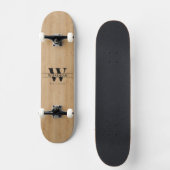 Personalized Vintage Light Wood Print Maple Skateboard (Vorderseite)