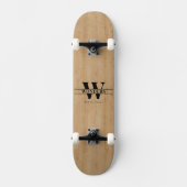 Personalized Vintage Light Wood Print Maple Skateboard (Vorderseite)