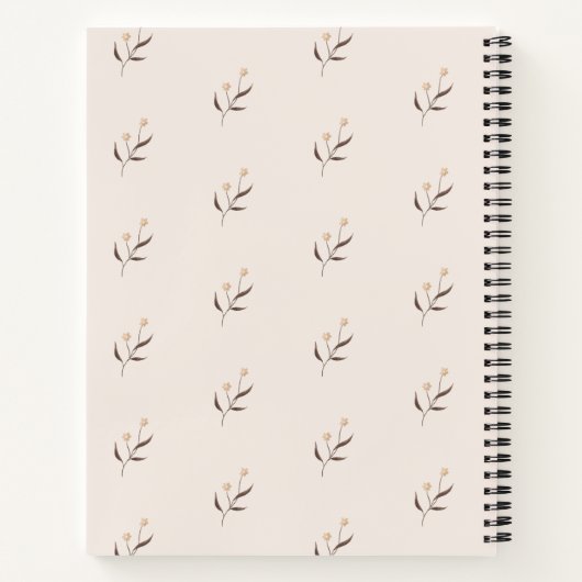 Personalized Vintage Photo Recipe Journal Notizblock (Rückseite)