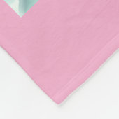 Personalized Vintage Pink Christmas Baby Blanket Fleecedecke (Ecke)