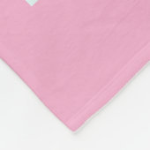 Personalized Vintage Pink Christmas Baby Blanket – Fleecedecke (Ecke)