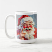 Personalized Vintage Santa Claus Christmas Kaffeetasse (Links)