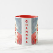 Personalized Vintage Santa Claus Christmas Tasse (Zentrum)