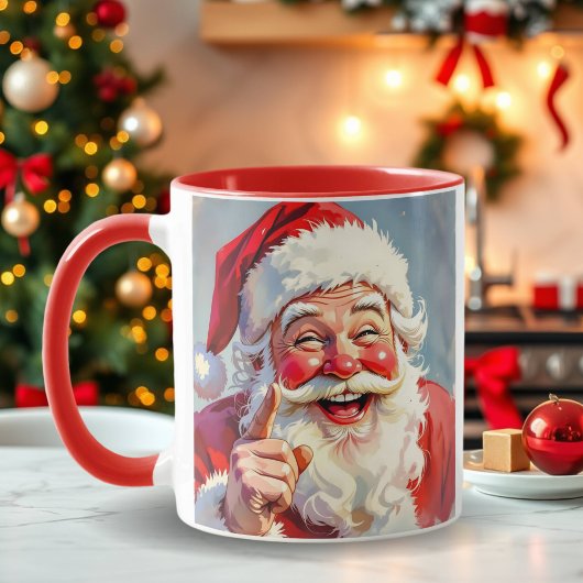 Personalized Vintage Santa Claus Christmas Tasse