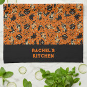 Personalized Vintage Style Halloween Geschirrtuch (Gefaltet)