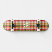 Personalized Vintage Tartan Plaid Print Skateboard (Horizontal)