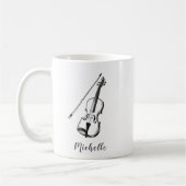 Personalized Vintage Violin musical Kaffeetasse (Links)