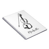 Personalized Vintage Violin musical Notizblock (Rechte Seite)