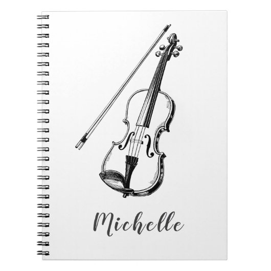 Personalized Vintage Violin musical Notizblock (Vorderseite)
