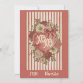Personalized Vintage XO XO Valentine Card Karte (Vorderseite)