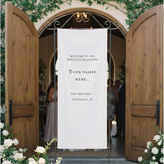 Personalized Vinyl Wedding Welcome Sign Banner