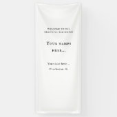 Personalized Vinyl Wedding Welcome Sign Banner (Vertikal)
