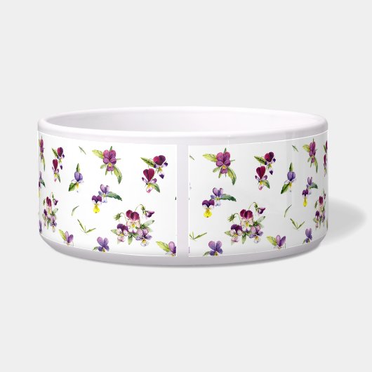 Personalized Violet Purple Floral Napf (Rückseite)
