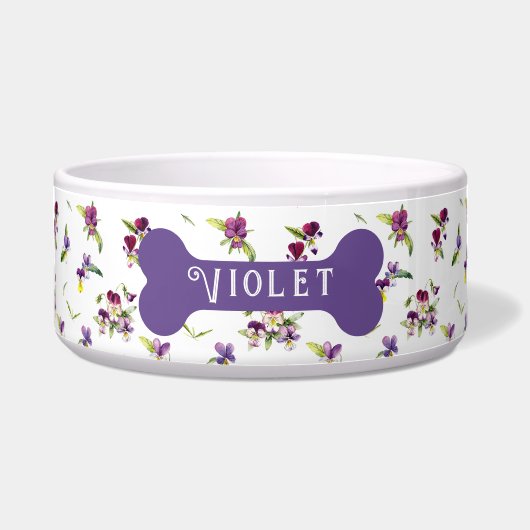Personalized Violet Purple Floral Napf (Vorderseite)