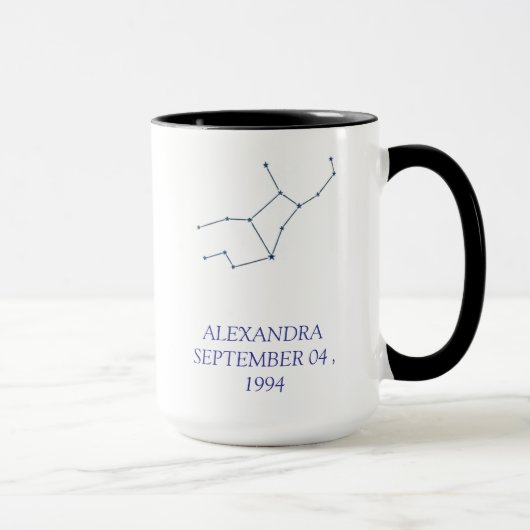 Personalized Virgo Constellation Mug - Custom Star Tasse (Rechts)