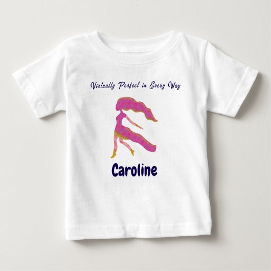 Personalized Virgo “Virtually Perfect” Toddler Art Baby T-shirt (Vorderseite)