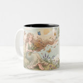 Personalized Virgo Zodiac Mug Zweifarbige Tasse (Vorderseite Links)