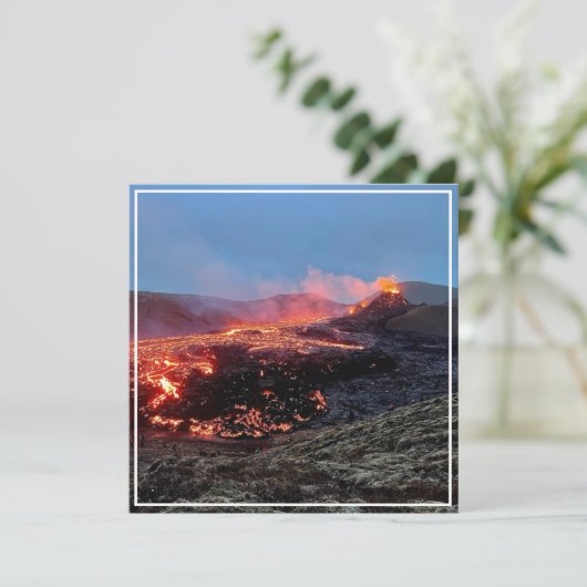 Personalized volcano card feiertagskarte (Stehend Vorderseite)