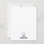 Personalized Volleyball Ball & Net Pattern Mitteilungskarte (Vorderseite)