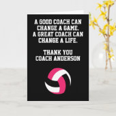 Personalized Volleyball Coach From Team Players Karte (Gelbe Blume)