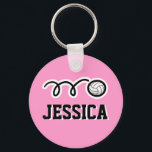 Personalized volleyball keychain for kids name schlüsselanhänger<br><div class="desc">Personalized volleyball keychain for kids name. Cute Birthday gift idea for sporty boys and girls. Customizable background color. Sport design.</div>