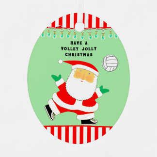 Personalized Volleyball Metal Ornament