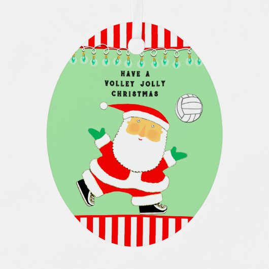 Personalized Volleyball Metal Ornament (Vorderseite)