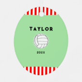 Personalized Volleyball Metal Ornament (Rückseite)