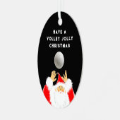 Personalized Volleyball Ornament Aus Metall (Vorderseite links)