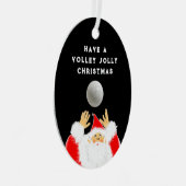 Personalized Volleyball Ornament Aus Metall (Vorderseite Rechts)