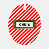 Personalized Volleyball Ornament Aus Metall (Rückseite)