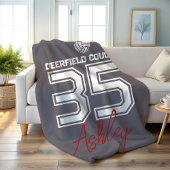 Personalized Volleyball Player School Colors Fleecedecke