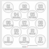 personalized volleyball stickers for 13 girls boys aufkleber (Blatt)