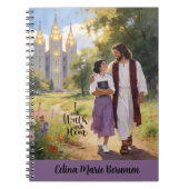 Personalized Walk with Him Christian LDS Journal Notizblock (Vorderseite)