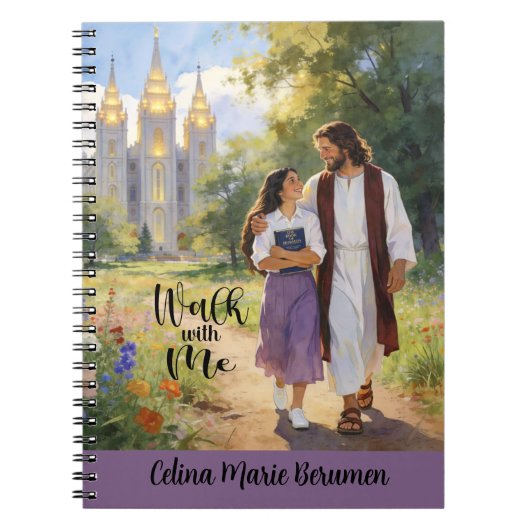 Personalized 'Walk with Me' Christian LDS Journal3 Notizblock (Vorderseite)