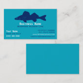 Personalized Walleye Fishing Guide / Charter  Visitenkarte (Vorne/Hinten)