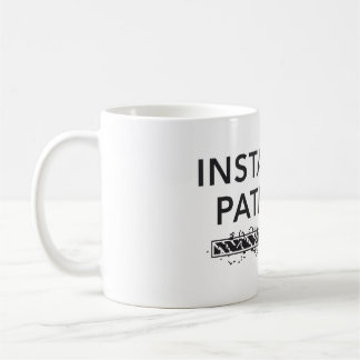 personalized water bottle, installing patience kaffeetasse
