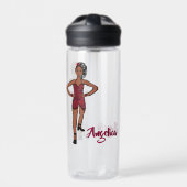 Personalized Water Bottle Ruby Ruffle #1 Trinkflasche (Vorderseite)