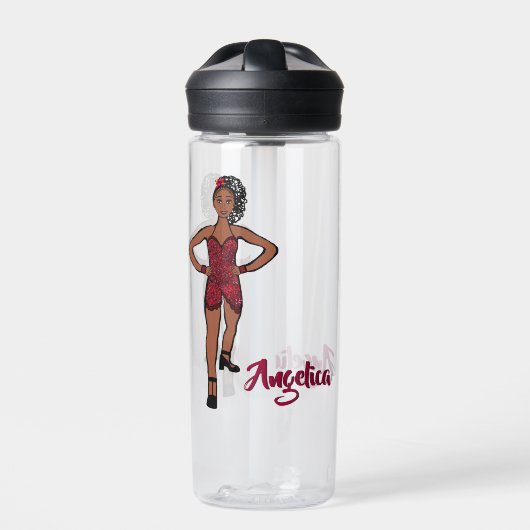 Personalized Water Bottle Ruby Ruffle #1 Trinkflasche (Vorderseite)