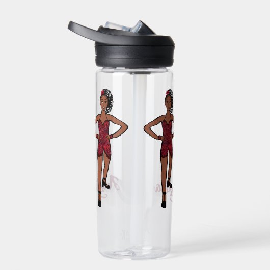 Personalized Water Bottle Ruby Ruffle #1 Trinkflasche (Rechts)