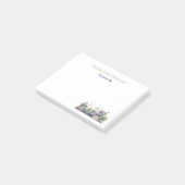 Personalized Watercolor Books and Plants Post-it Klebezettel (angewinkelt)