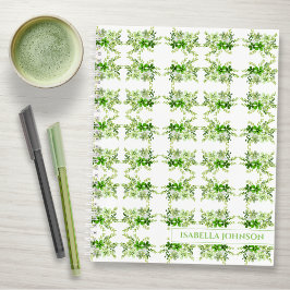 Personalized Watercolor Botanical Notebook Notizblock