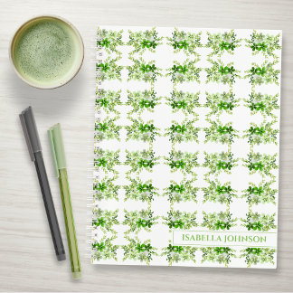 Personalized Watercolor Botanical Notebook Notizblock