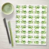 Personalized Watercolor Botanical Notebook Notizblock