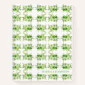 Personalized Watercolor Botanical Notebook Notizblock (Vorderseite)