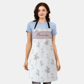 Personalized Watercolor Botanical Schürze (Getragen)